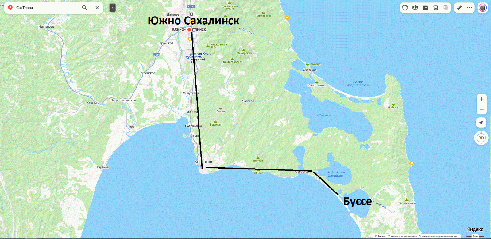 буссе на карте