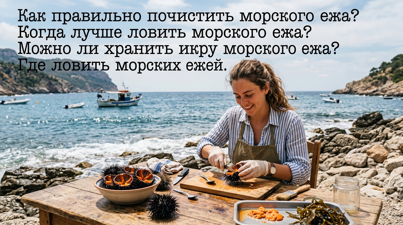 Как почистить морского ежа